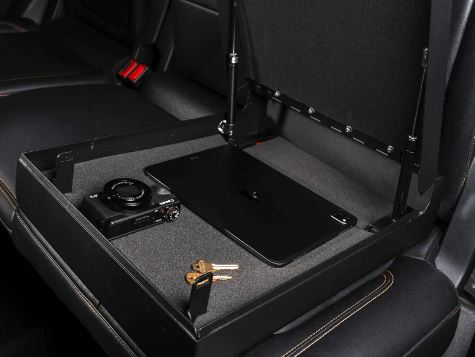 BoostedSafe Elite car gun safe disguised as booster seat
